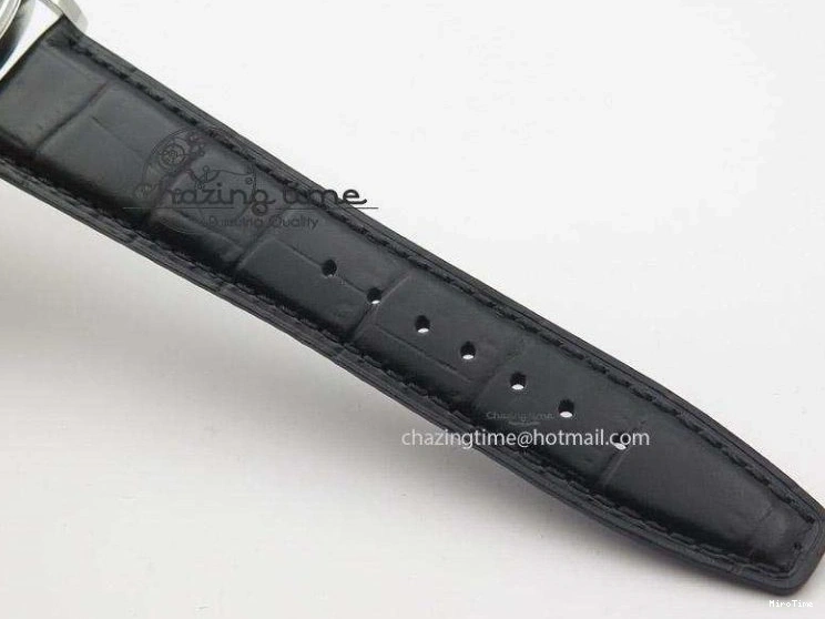 MIROTIME 0121 Portuguese IW545407 Black Dial ZF 1:1 Best Edition On Dark Blue Leather Strap DailyWear 7337